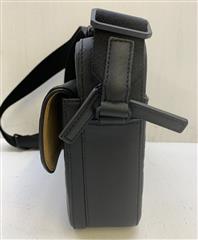 MCM Aren Messenger Bag in Black Maxi Monogram Nappa Leather